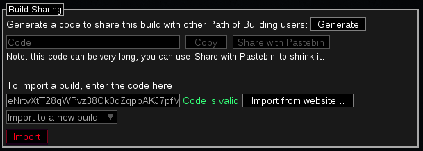 Import with build code
